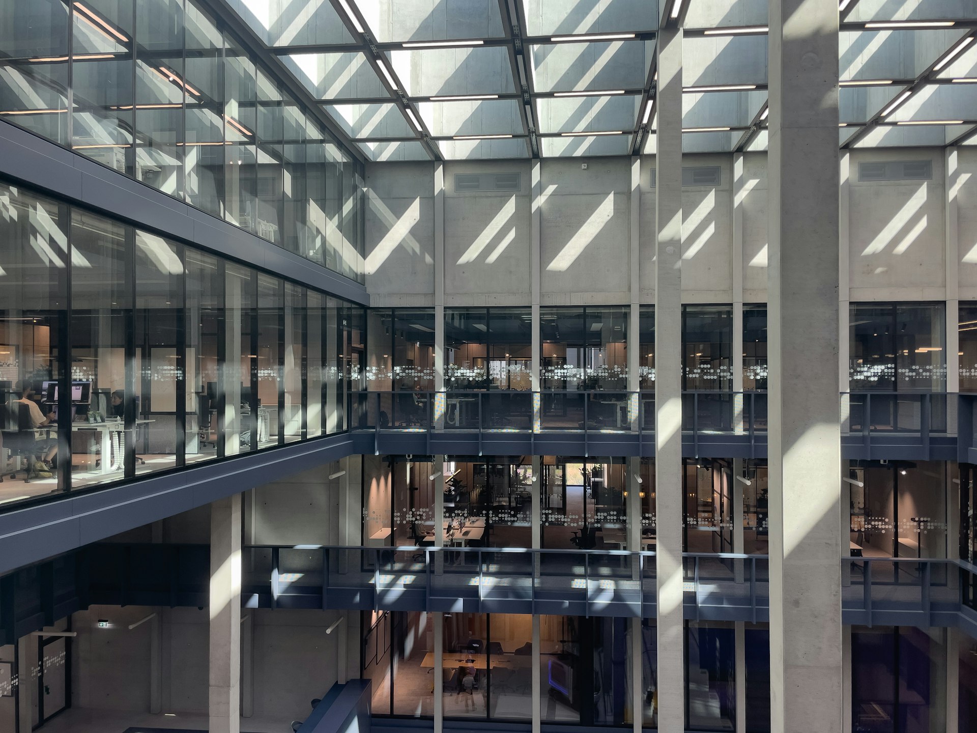 A view of a building with a lot of windows